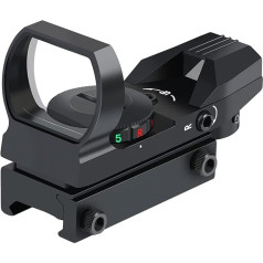 Feyachi Red Dot Visor Red Green Fluorescent Sight Reflex Sight with Adjustable Tactical Red and Green Reticle Rifle Scope Reflex Visor Compatible with 20 mm/22 mm Picatinny