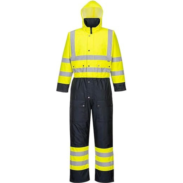 Portwest Warnschutz Kontrast Overall - gefüttert , Größe: Gatera: 4XL, Farbe: 4XL, izmērs: 4XL, izmērs: 4XL: Gelb/Marine, S485YNR4XL