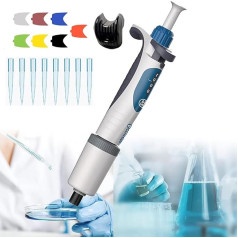 ZILOOK 0.1μL-10ml Einkanalpipette, Digital Einstellbare Mikropipette, Mit Volumensperrfunktion, Hohe Temperatur Von 121 °C, Verwendet FüR Den Labortransfer Von FlüSsigkeiten,1~10ml