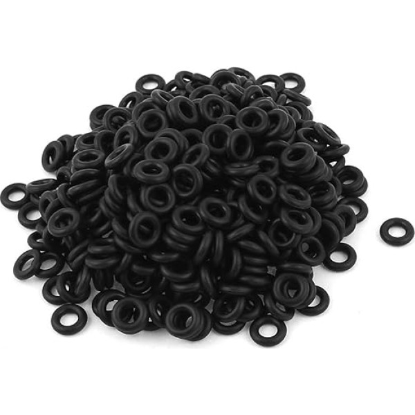 Butan-Gummi O-Ring, O-Ring-Scheibe, Gummi-O-Ringe-Dichtung, 12 mm Außendurchmesser, 6 mm Innendurchmesser, 3 mm Breite, Dichtung, Packung mit 500 Stück (12 mm Durchmesser außen, 6 mm Durchmesser Durch