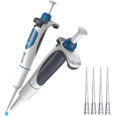 YOOTg Einkanalpipette, Mikropipette Mit Einstellbarem Volumen, Hochpräzise 0,001-Pipette, Autoklavierbar, Geeignet Für Labore, Mit Universalspitzen,2-20ul