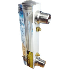 0-250 LPM 1/2 Zoll männlich 1/4 Zoll weiblich LZT-15 Wasserdurchflussmesser Rotameter mit Reglerknopf (16-160 LPH)