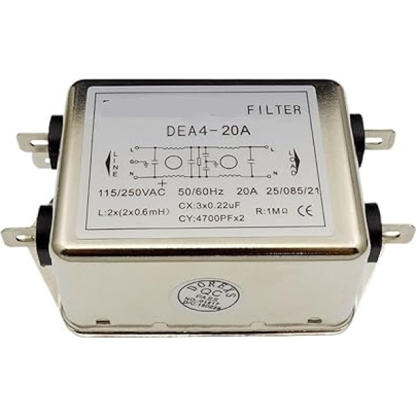 DEA4-20A Einsteckfilter AC 220V Stromreiniger Bipolarfilter