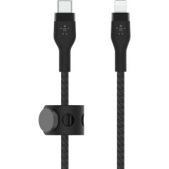 kabelis usb-c uz ltg pīts silikona 1m melns