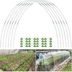 LINSOCLE Polytunnel for Raised Bed, Augu tuneļu arkas, Aukstās konstrukcijas tuneļu arkas, Siltumnīcu arkas, Siltumnīcu riepas, Stikla šķiedras atbalsta rāmis augu segumam