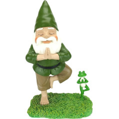 GlitZGlam Zen Gnome un Zen Frog Tree Pose - Miers un miers jūsu pasaku dārzam un dārza rūķiem 11