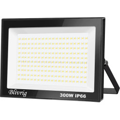 Blivrig LED āra prožektors 300 W, 30000 LM LED lukturis Super spilgts LED prožektors 3000 K silti balts āra prožektors, ūdensizturīgs IP66 LED āra prožektors pagalmam, garāžai, sportam