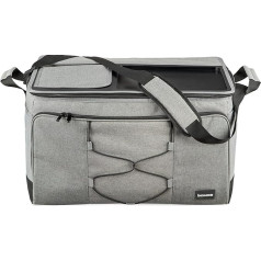 bomoe Kühltasche faltbar 25l/45l/52l - Outdoor Kühlbox 16h Kühlfunktion mit Trageriemen, wasserdichte Picknicktasche Thermotasche mit Abstellfläche, Isoliertasche - Anthrazit oder Grau - IceBreezer