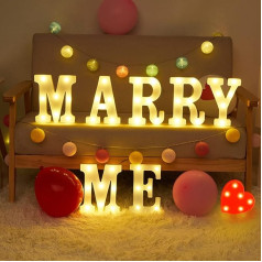 Timisea Merry Me Luminous burti LED Sign Marry Me Red Heart Sign Dekoratīvie Plastmasas Marquee burtu gaismas ar 1000 gabali sarkanu mākslīgo rožu ziedlapiņas kāzām 1000 gab.