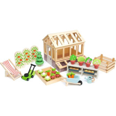 Tender Leaf Toys Greenhouse (Wooden Toy, Wooden Material, Children's Toy, Promotes Fine Motor Skills, Colourful) 7508371