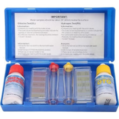 Crazywind Pool Water Test Kit, 1 Set PH Chlorine Water Quality Test Kit Hydrotool Test Kit Accessories for Swimming Pool