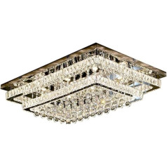 LUOYAOB LED Kristall Deckenleuchte Moderne elegante Kristall-Deckenleuchte Led dimmbare K9-Kristalle Deckenleuchter Unterputz-Deckenleuchte for das Wohnzimmer des Hotelrestaurants(100x70cm 3 krāsas)