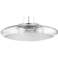 Ideal Lux Smarties Clear SP3 D50 E27 caurspīdīgs griestu apgaismojums - lampa (ēdamistaba, viesistaba, caurspīdīgs, IP20, matēts, apaļš, hroms, stikls)