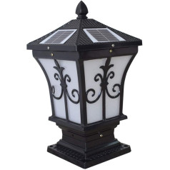 WFZRXFC Melna Villa Landscape Dekorēšana Post Lamp Amerikāņu Retro Saules Saules Pillar Headlight Creative Lace Āra Pillar Light pagalms pagalms pagalms pagalma Villa Landscape Lamp