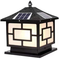 SDFDSSR Außen Solar Post Lichter Villa Zaun Tür Post Lampe Außenmast Laterne Balkon Innenhof Leuchte Aluminium Säule Lampe Wasserdicht dekorative Landschaft Licht