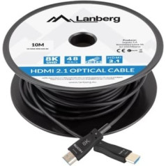 hdmi kabelis hdmi m/m v2.1 10m optiskais aoc melns ca-hdmi-30fb-0100-bk