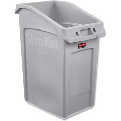 Rubbermaid Commercial Products 2026721 Slim Jim Duct Bin 23 Gallon Grey