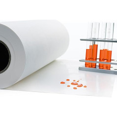 Sartorius Polyethylenbeschichtete Zellulose Papier Roll, LabSorb Sorte, Weiß, 400 mm Breite, 50 m Länge