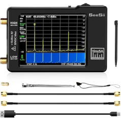 Seesii TinySA spektra analizators, 2,8 collu spektroanalizators, 100 kHz - 960 MHz ieeja MF/HF/VHF/UHF, signālu ģenerators ar skārienjūtīgo ekrānu un ESD aizsardzību