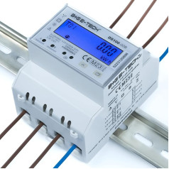 Elektroenerģijas skaitītājs [DS100] 3 fāžu divvirzienu trīsvirzienu trīsfāžu skaitītājs DIN sliedēm ar RS485 Modbus-RTU, DLT654, S0 impulsu vai DI signāla ievadi DS100-00B (MID 2023 - ar 2x S0 un RS485)