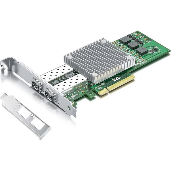 H!Fiber 10Gb SFP+ PCI-E tīkla karte, ar Broadcom BCM57810S mikroshēmu, divi SFP+ porti, PCI Express X8, Windows Server/Linux/VMware atbalsts