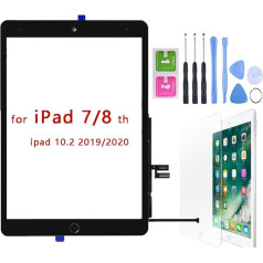 Hedywei skārienjūtīgais ekrāns priekš iPad 7 Gen A2197 A2198 A2200 (2019 10.2 collu), skārienjūtīgais ekrāns ar instrumentu komplektu (melns)