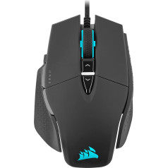 CORSAIR M65 RGB Ultra Wired Tunable FPS Gaming Mouse - 26 000 DPI - optiskais slēdzis - svaru sistēma - AXON Hyper-Processing tehnoloģija - iCUE saderīga - PC, Mac, PS5, PS4, Xbox - melna