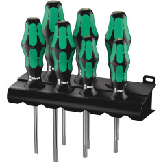 Wera 05223161001 Kraftform Plus 367/7 TORX HF (turēšanas funkciju) skrūvgriežu komplekts, TX8 līdz TX30, 6 gab.