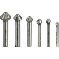 NORTOOLS Countersinks Bitu komplekts 6 gabali HSS M2 3 dziļums 90 grādi DIN335C Grīdas rievslīpju nofrēzēšanas Countersinking Bits for Stainless Steel Cast Iron Aluminium Copper Plastic 6.3-20.5 mm