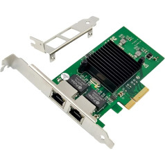 Divu portu PCIe X4 gigabitu tīkla karte 1000M PCI Express Ethernet adapteris ar Intel 82576 divu portu LAN NIC karti PXE atbalstam Windows/Windows Server/Linux/Freebsd/DOS