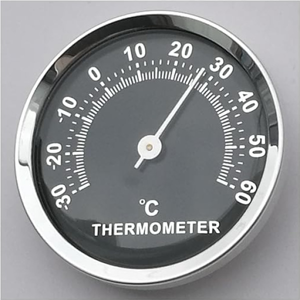 Kngiybo Hochpräzises Temperatur- Und Luftfeuchtigtigkeitsmessgerät, 58-mm-thermometer Und Luftfeuchtigkeitsmessgerät, Klares Zifferblatt, Klare Skala, -30 + 60 ℃, Auto/haus/innenraum/zigarrenkiste/gitarr