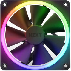 NZXT F140 RGB ventilatori - RF-R14SF-B1 - uzlabota RGB apgaismojuma regulēšana - klusa dzesēšana - viens (nepieciešams un nav iekļauts RGB ventilators un kontrolieris) - 140 mm ventilators - melns