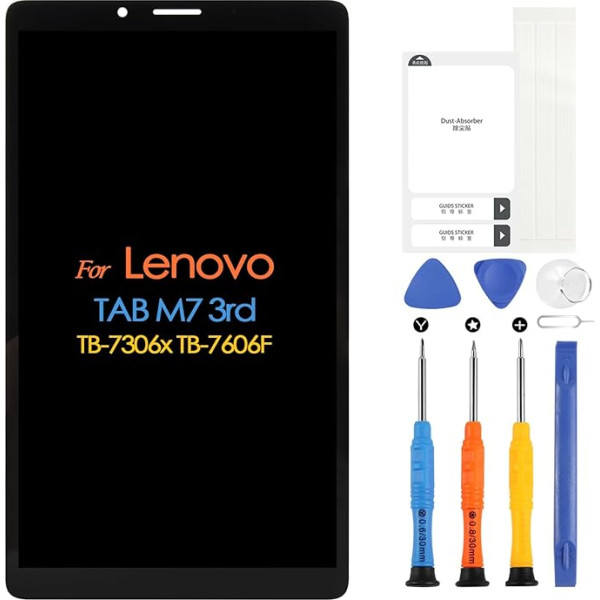 LCD displejs Lenovo Tab M7 3rd TB-7306F TB-7306 TB-7306F TB-7306X 7 collu LCD ekrāna nomaiņa, rezerves skārienjūtīgā ekrāna digitālais bloks ar instrumentiem