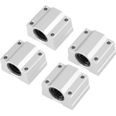 SCS12UU Linear Bearings, 4pcs/set SCS12UU 36x42x28mm Linear Ball Bearing Slide Block Aluminium Alloy