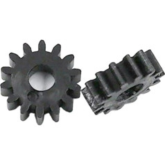 KYATON Zahnräder Ritzel Getriebemotor Getriebe 1 Stück 142B 0,4 m Zahnradsatz 14 Zähne, 6,4 mm Durchmesser, Dicke 2 mm, Loch 2,05 mm, 14 Zähne, schwarzes Ritzel