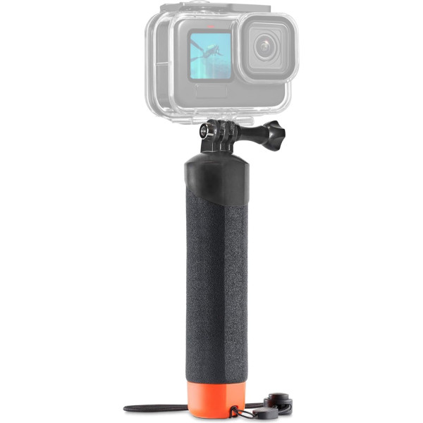 FitStill Ūdensnecaurlaidīgs monopods ar peldošo roku rokturi Go Pro Hero 12/11/10/9/8/7/7/6/6/5/5/4/3 Session DJI Osmo un citām rīcības kamerām Niršanas zemūdens niršanas pašportreta nūjai