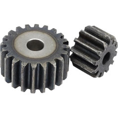 LYMFE Industriālās Stirnradgetriebe 1 Stück 2 Modus Stirnradgetriebe Stahl Metallgetriebe 10-25 Zähne Dicke 20 mm for industrielle Getriebemotoren 2M Zahnräder(21 Teeth-OD 46mm)