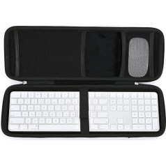 RAIACE cietais apvalks Apple Magic Keyboard + Magic Mouse tikai apvalks. - Melns (melns oderējums)