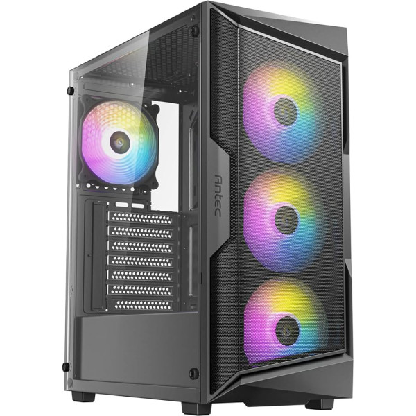 ANTEC AX sērijas AX61 Elite High Airflow Mesh Faceplate, 4x120 mm ARGB ventilatori, 360 mm radiatora atbalsts, Mid-Tower ATX spēļu korpuss