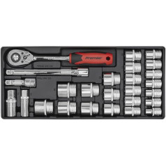 Tool Tray with Socket Set 26pc 1/2