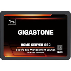 Gigastone Home Server SSD 1TB NAS SSD diskdziņš Cache 24/7 Izturīgs TLC augstas izturības personīgais mākoņdators Datu sinhronizācija Tīkla pievienotā datu glabāšana RAID 3D NAND 2,5 collu SATA iekšējie cietvielu cietie diski