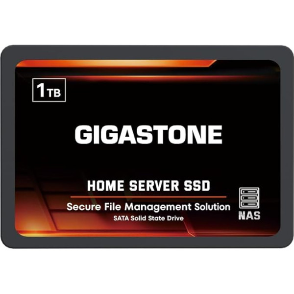 Gigastone Home Server SSD 1TB NAS SSD diskdziņš Cache 24/7 Izturīgs TLC augstas izturības personīgais mākoņdators Datu sinhronizācija Tīkla pievienotā datu glabāšana RAID 3D NAND 2,5 collu SATA iekšējie cietvielu cietie diski