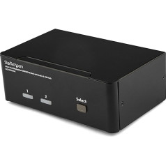 StarTech. com SV23 1DPD Dua - 2 pieslēgvietu divu DisplayPort USB KVM slēdzis ar audio un USB 2.0 centrmezglu