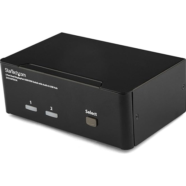 StarTech. com SV23 1DPD Dua - 2 pieslēgvietu divu DisplayPort USB KVM slēdzis ar audio un USB 2.0 centrmezglu