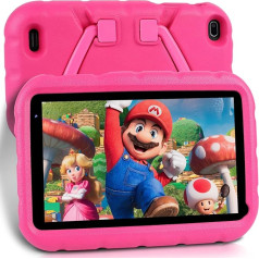 Oangcc Children's Tablets 7 Inch HD Android 11 Tablet for Children Toddler Edition Tablet PC, 1.6G Hz, Quad-Core, 32GB ROM (TF 128G) | Child Lock | 3500mAh | Wi-Fi | Kid Proof Case Tablets Pink