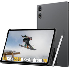 Blackview TAB 16 PRO Android 14 planšetdators 11 collu, 16 GB RAM + 256 GB ROM + 2TB paplašināšana, astoņkodolu spēļu planšetdators, 4G LTE 5G WiFi planšetdators, 13MP/5MP kamera, 7700mAh akumulators, PC režīms/Type C, pelēks