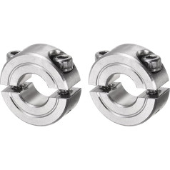 sourcing map 2 Pack Double Split Clamp Shaft Collar 3/8