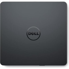 Dell Slim DW316 - DVD+-RW (+-R DL) DVD-RAM - 8x8x5x - USB2.0 - ārējais - piemērots Inspiron 14 54XX, 15 55XX, 17 5758, OptiPlex 3020, 9020, Vostro 15 3558, XPS 13 (784-BBBI), melns