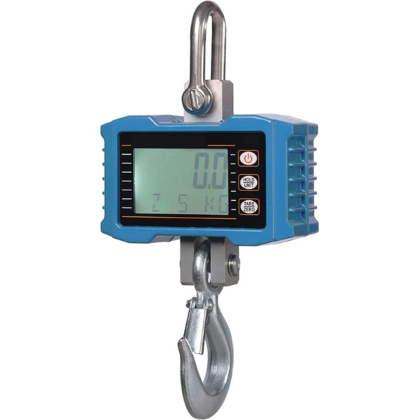 Digitale Hängewaage Digitale Hängewaage 1000 kg/ 2204 lbs Tragbare Hochleistungs-Kranwaage LCD-Hintergrundbeleuchtung Industrielle Hakenwaage Einheitswechsel/Datenspeicherung ( Color : Blue , Size : 1