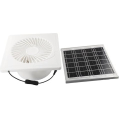 für Feegow Solarmodul-Ventilator-Set, Solar-Abluftventilator, 12 W Solarmodul-betriebener Abluftventilator, energiesparender Auspuff (20,3 cm - 12 W)